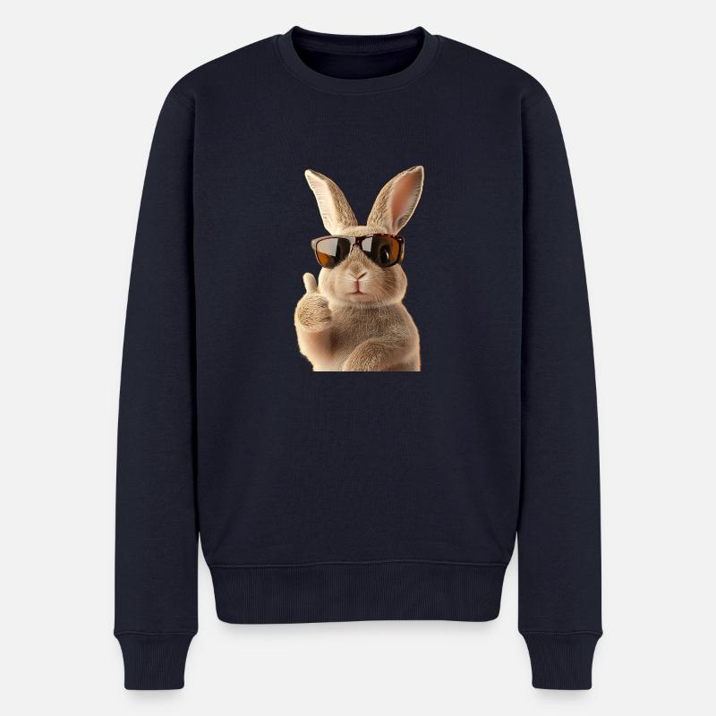 Süße Osterhase - Männer Premium Bio Pullover - Navy