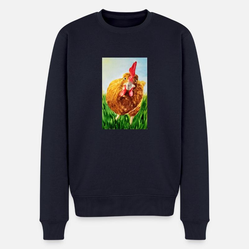 Mad Chicken - Männer Premium Bio Pullover - Navy