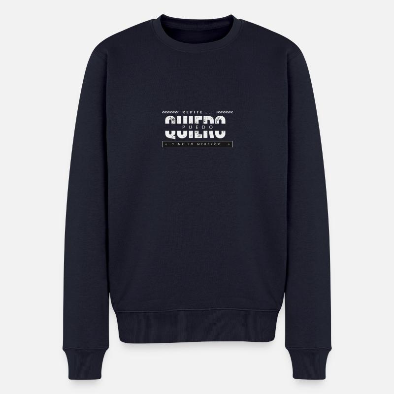 Phrases à méditer - Pull Premium bio Homme - bleu marine