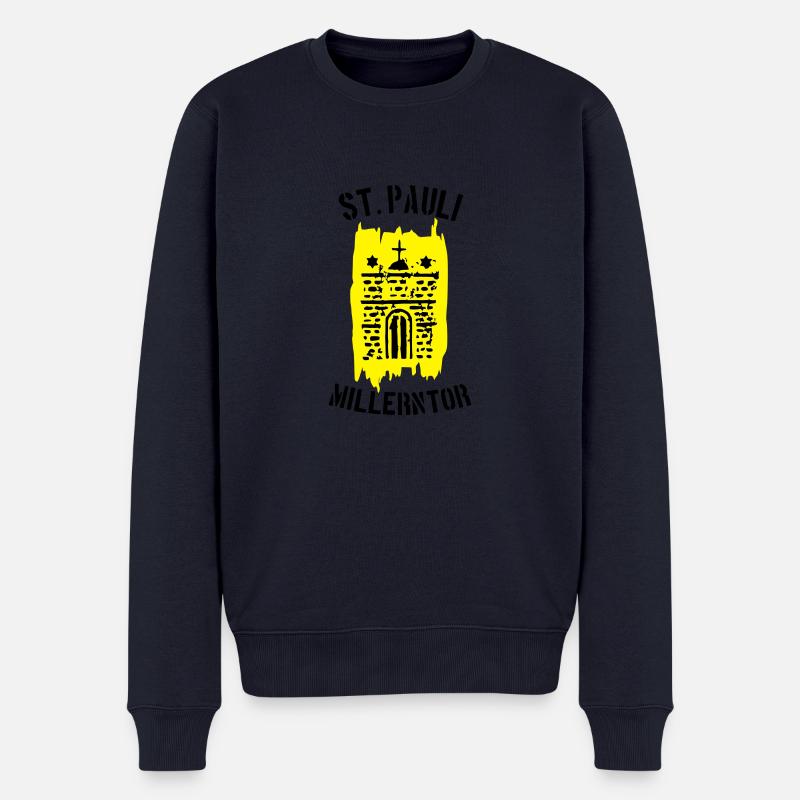 St.Paui Millerntor - Männer Premium Bio Pullover - Navy