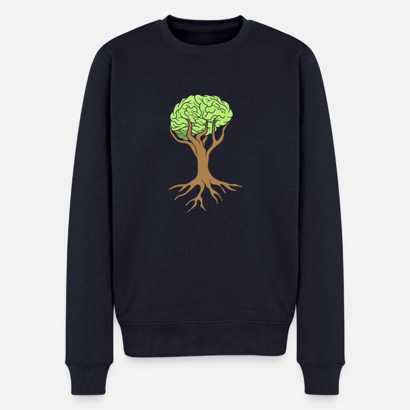 Conception d'arbre de cerveau - Pull Premium bio Homme - bleu marine