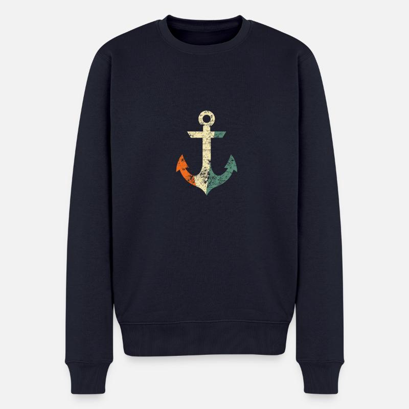 Anker - Männer Premium Bio Pullover - Navy