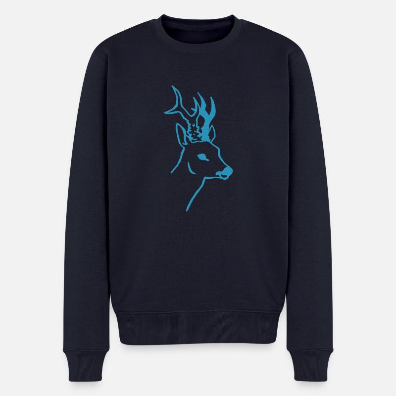 Rehbock - Männer Premium Bio Pullover - Navy