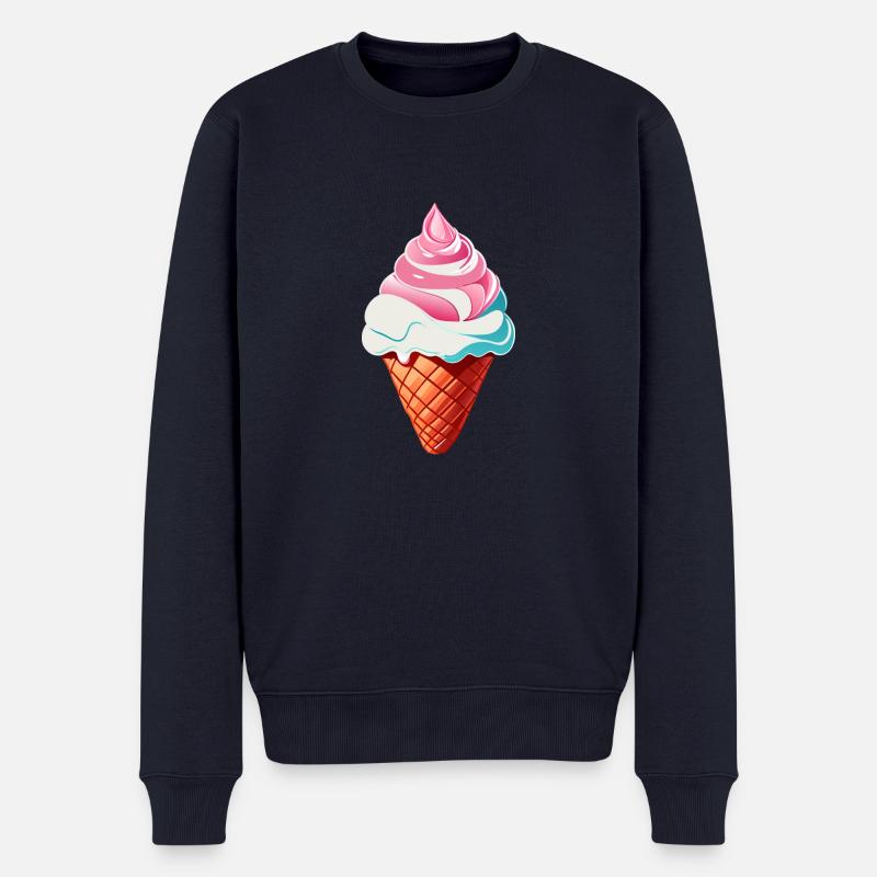 Icecream - Männer Premium Bio Pullover - Navy