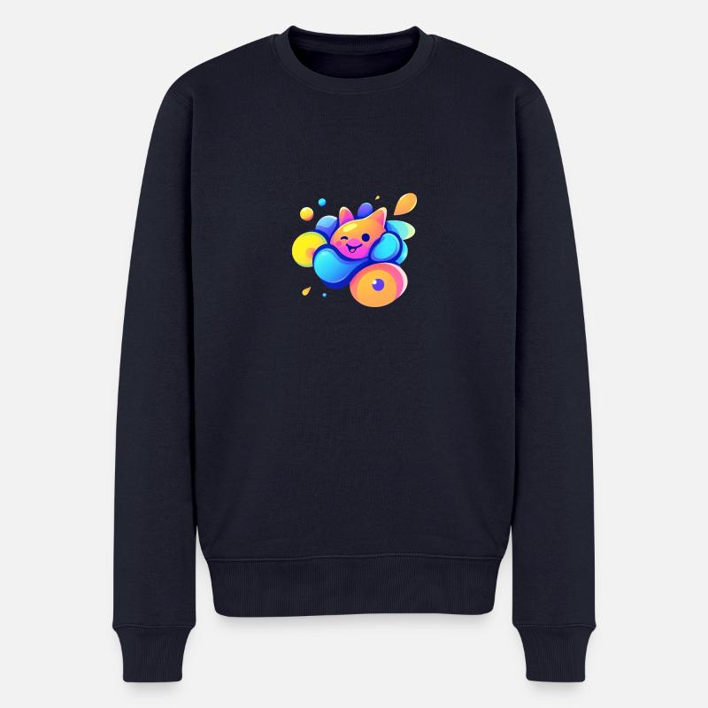 Happy - Männer Premium Bio Pullover - Navy