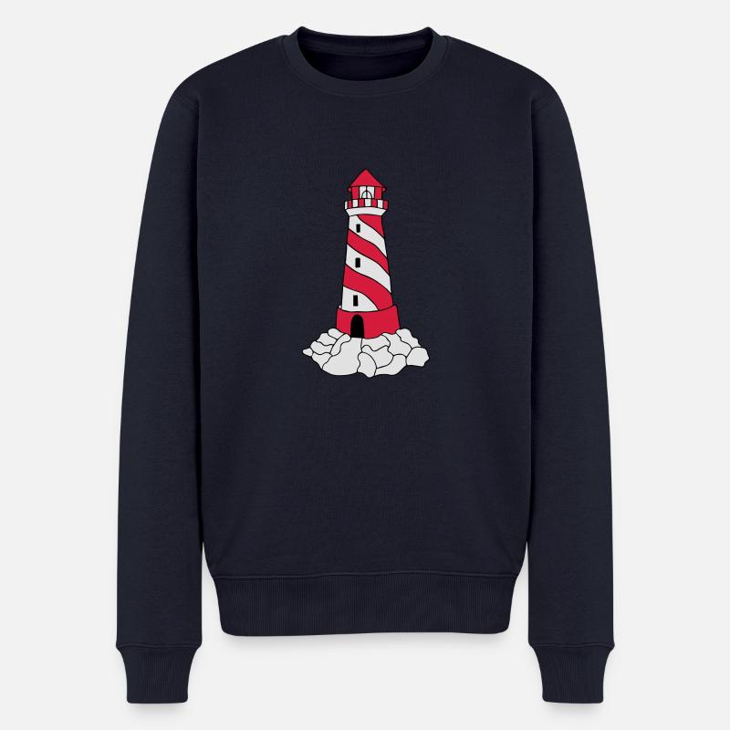 lighthouse - Männer Premium Bio Pullover - Navy