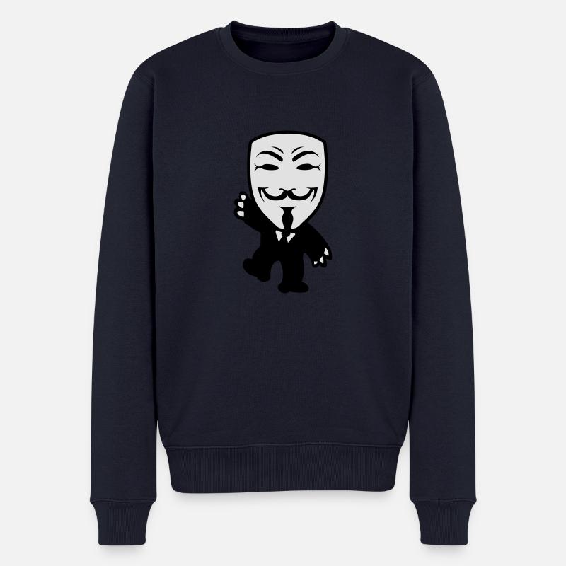 anonymous - Männer Premium Bio Pullover - Navy