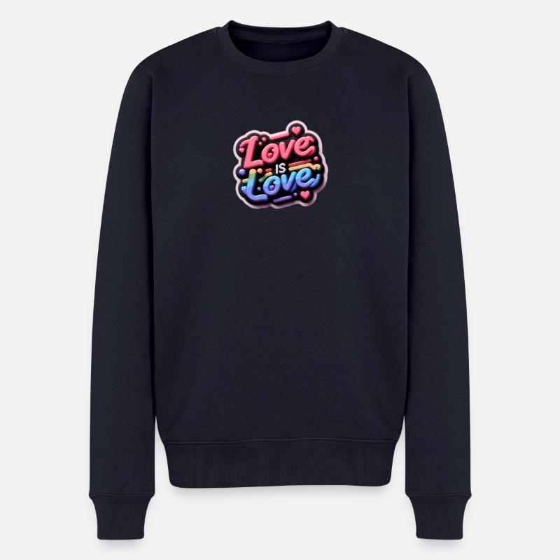 Love.IsLove - Männer Premium Bio Pullover - Navy