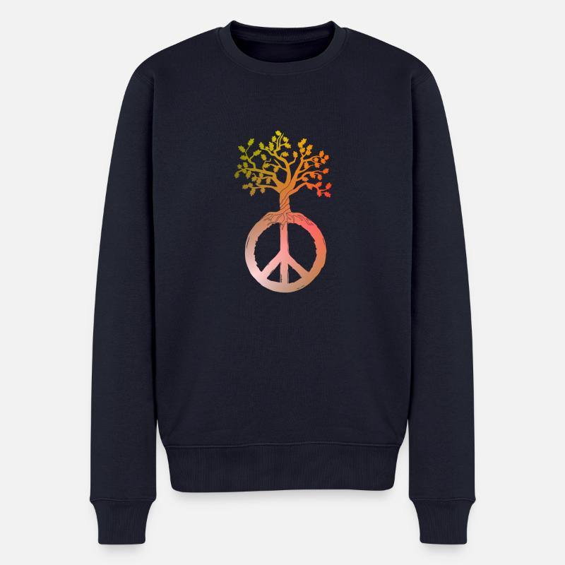 Arbre de la paix Paix - Pull Premium bio Homme - bleu marine