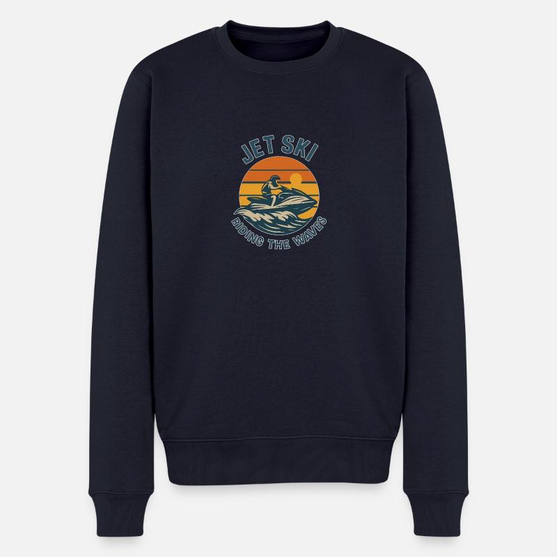 Jet Ski - Männer Premium Bio Pullover - Navy