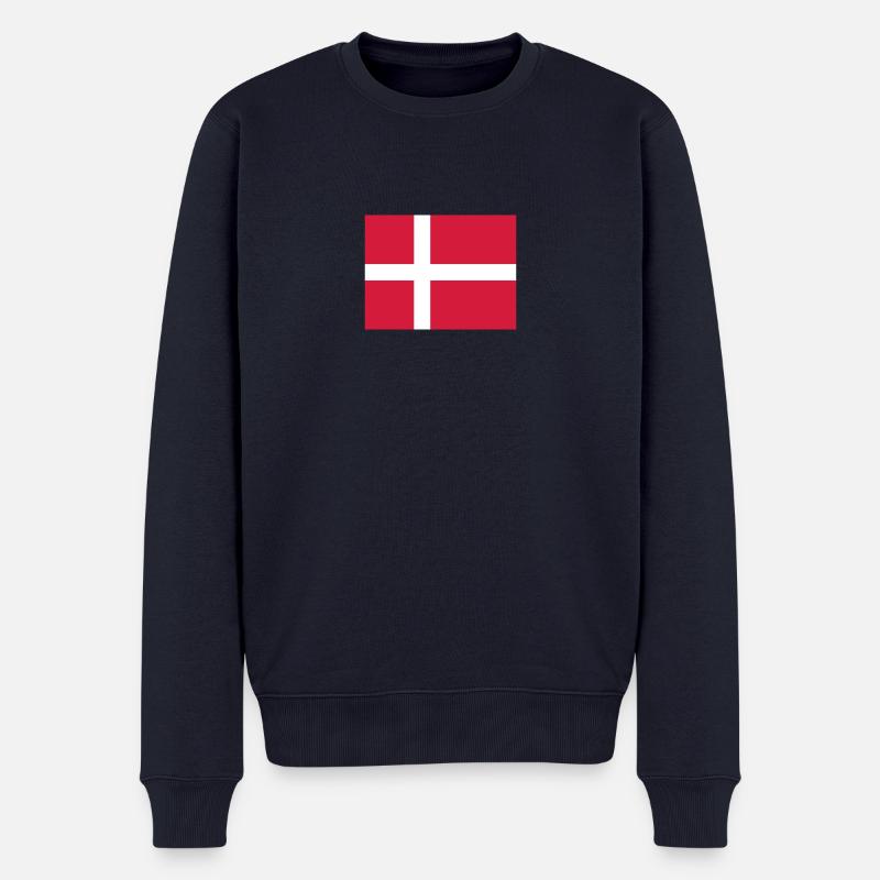 Drapeau national du Danemark - Pull Premium bio Homme - bleu marine