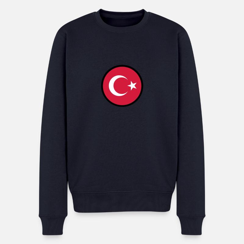 Dans un signe de la Turquie - Pull Premium bio Homme - bleu marine