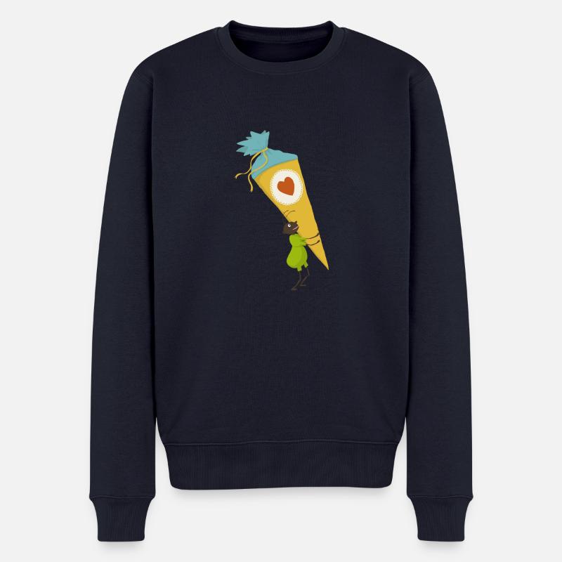 Ameise Schultüte - Männer Premium Bio Pullover - Navy