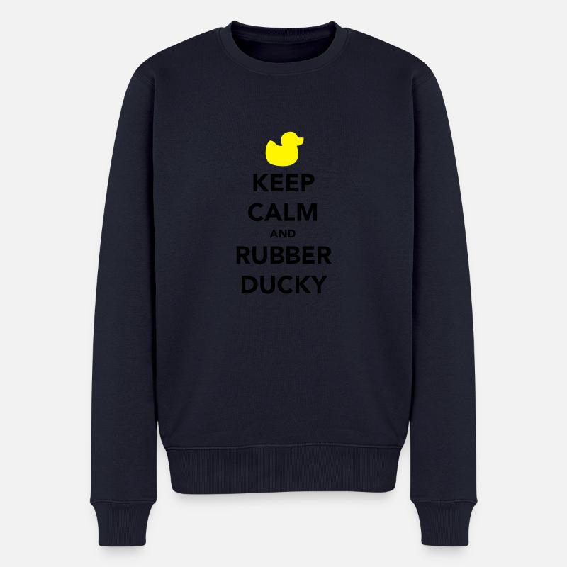 Keep Calm and Rubber Ducky - Pull Premium bio Homme - bleu marine