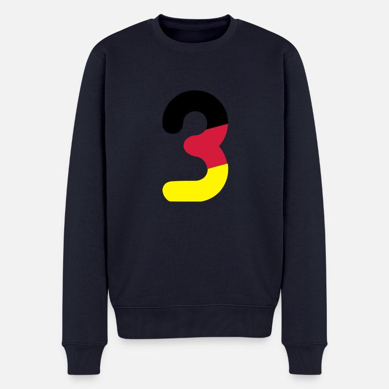 Euro 2012 Allemagne nationale numéro de l'équipe - Pull Premium bio Homme - bleu marine