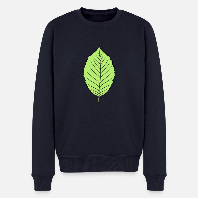 buche blatt baum pflanze form clipart design wald - Männer Premium Bio Pullover - Navy