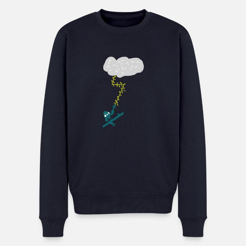 Taube - Männer Premium Bio Pullover - Navy