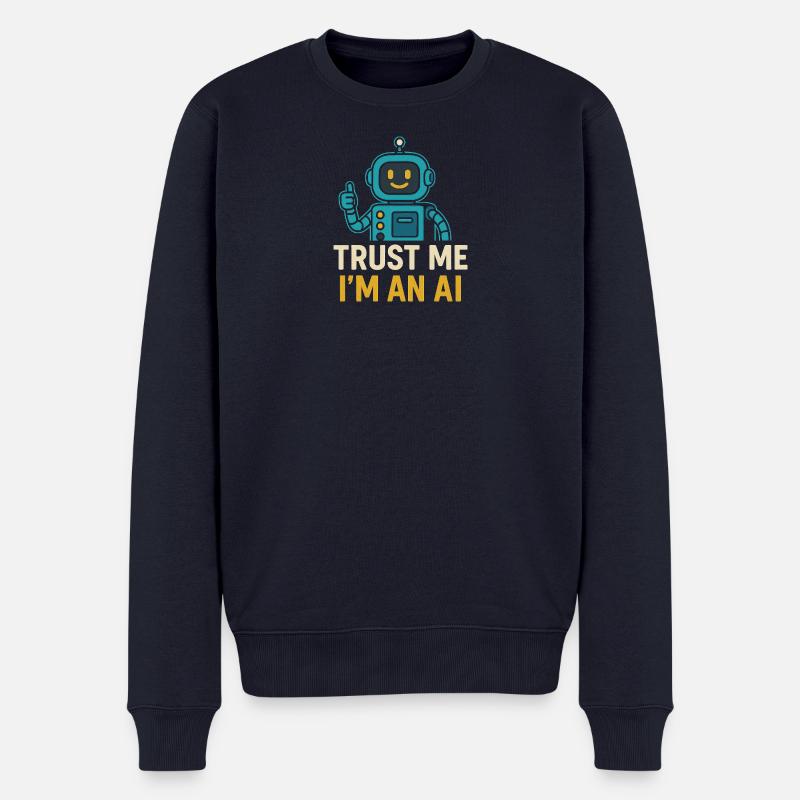 Croyez-moi, je suis une IA - Pull Premium bio Homme - bleu marine