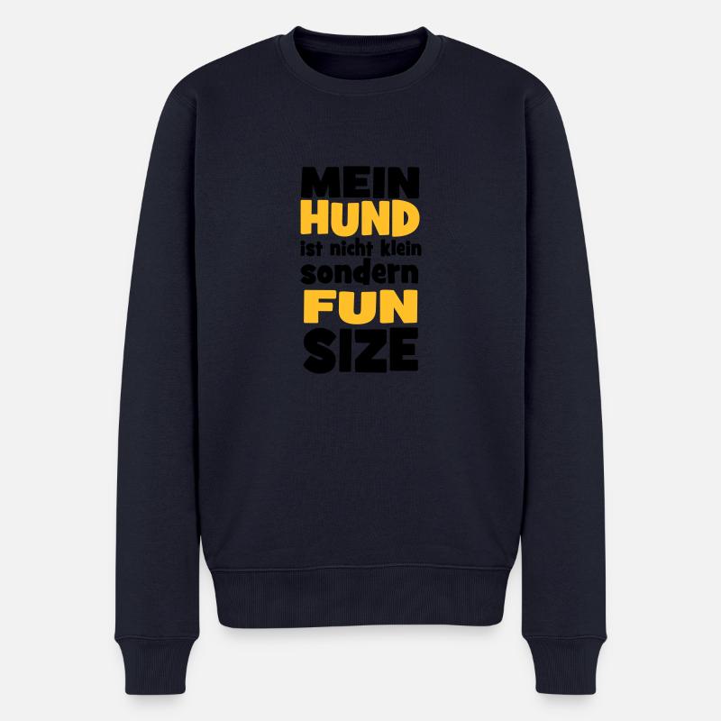 Hund - Männer Premium Bio Pullover - Navy