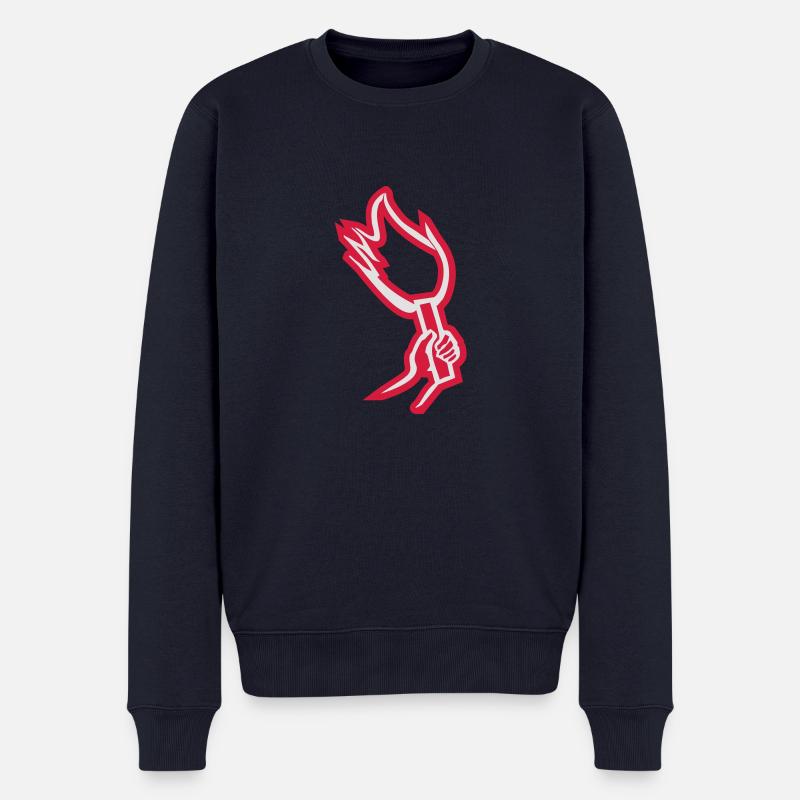 pyrotechnik - Männer Premium Bio Pullover - Navy