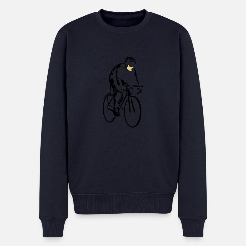 radfahrer_042013_a_2c - Männer Premium Bio Pullover - Navy
