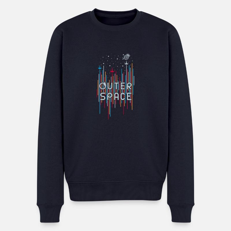 Outer Space 01 - Pull Premium bio Homme - bleu marine