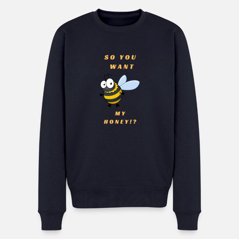 Süße Biene Honigbiene - Männer Premium Bio Pullover - Navy