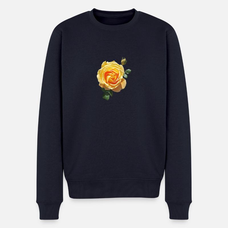 Rose de printemps - Pull Premium bio Homme - bleu marine