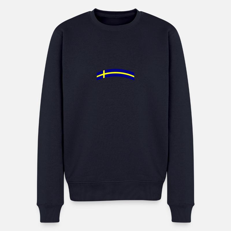 Schweden Flagge - Männer Premium Bio Pullover - Navy