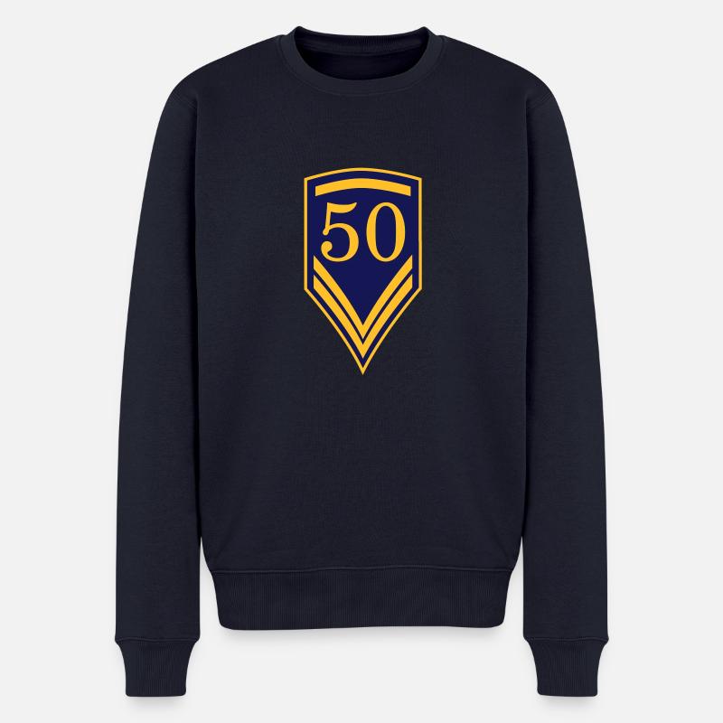 50 - Männer Premium Bio Pullover - Navy