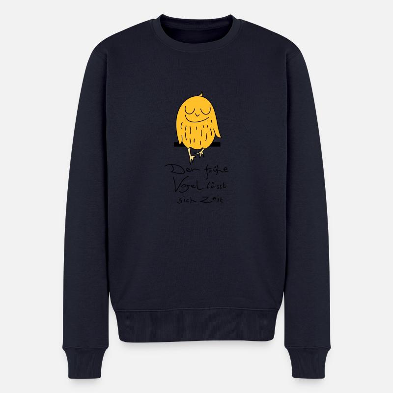 Früher Vogel lässt sich Zeit - Männer Premium Bio Pullover - Navy