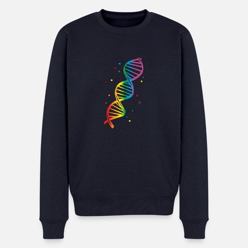 Fabulous LGBT Regenbogen DNA - Männer Premium Bio Pullover - Navy