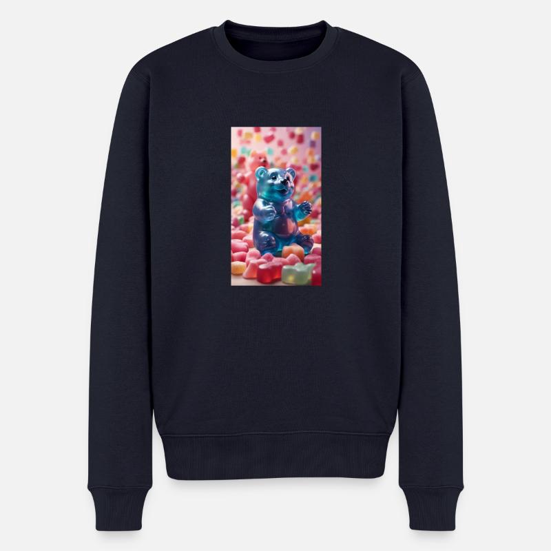 Giant pastel gummy bears - Pull Premium bio Homme - bleu marine