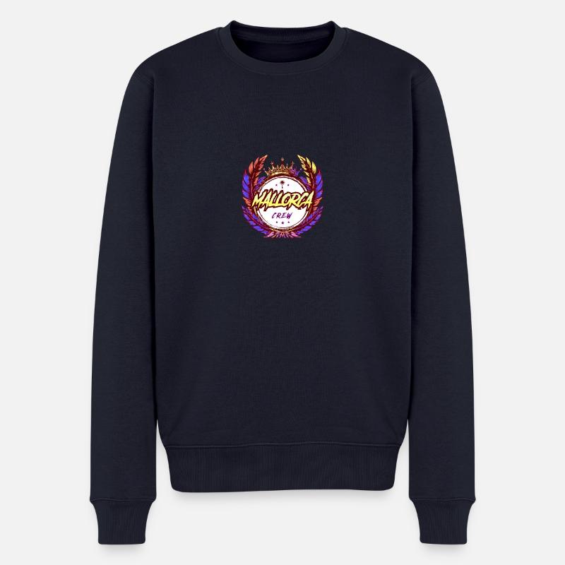 Mallorca Crew Bunt - Männer Premium Bio Pullover - Navy