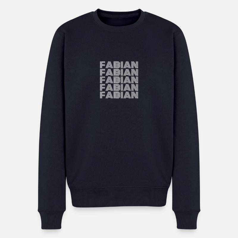 Fabian - Männer Premium Bio Pullover - Navy