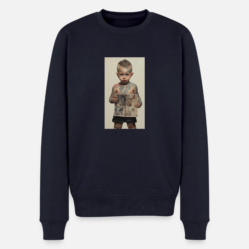 Junge - Männer Premium Bio Pullover - Navy