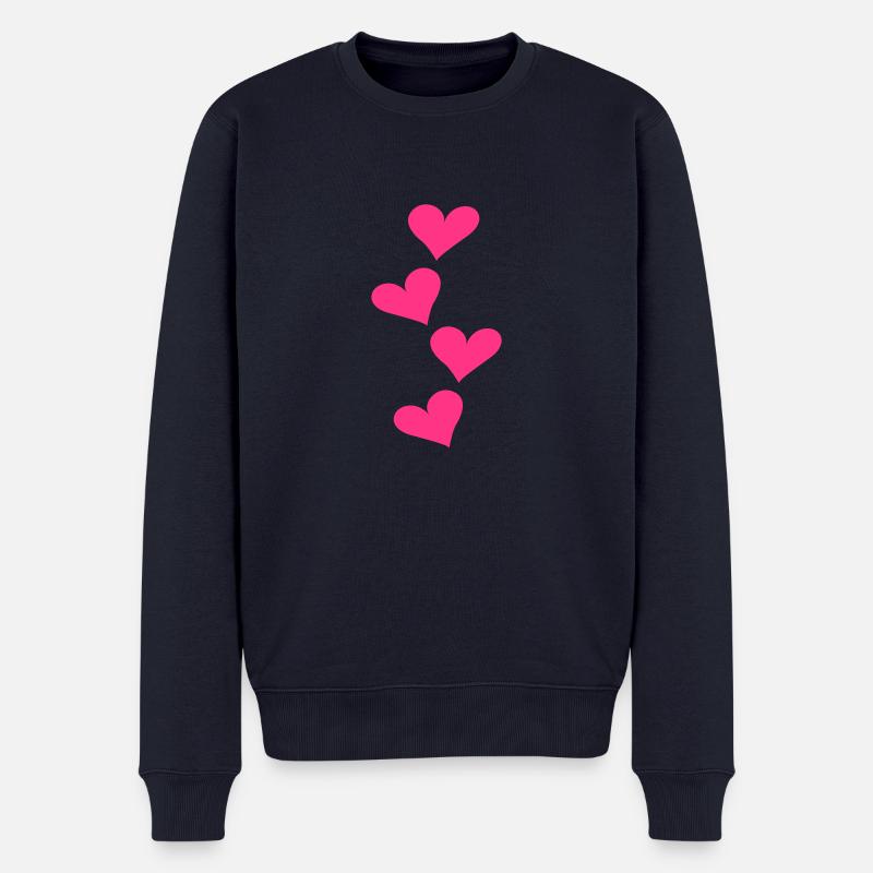 Herze - Männer Premium Bio Pullover - Navy