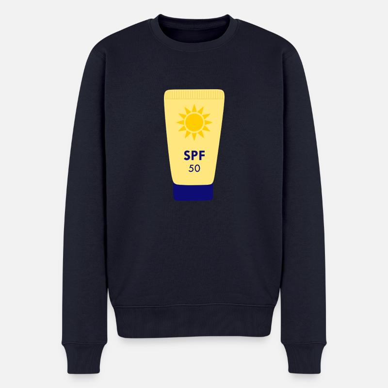 LSF 50 Sonnencreme - Männer Premium Bio Pullover - Navy