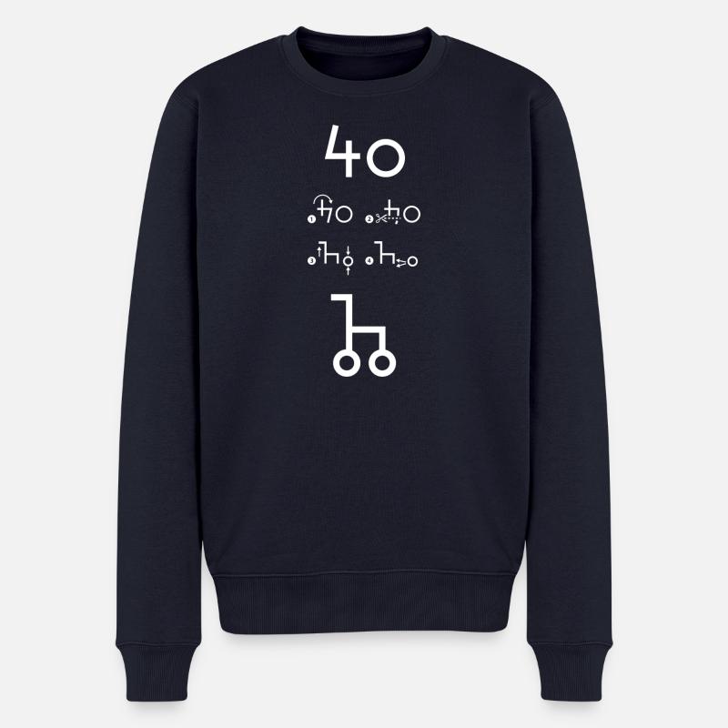 40Rollator - Männer Premium Bio Pullover - Navy
