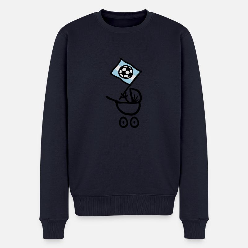 Argentina Bebé Fútbol Fan - Männer Premium Bio Pullover - Navy
