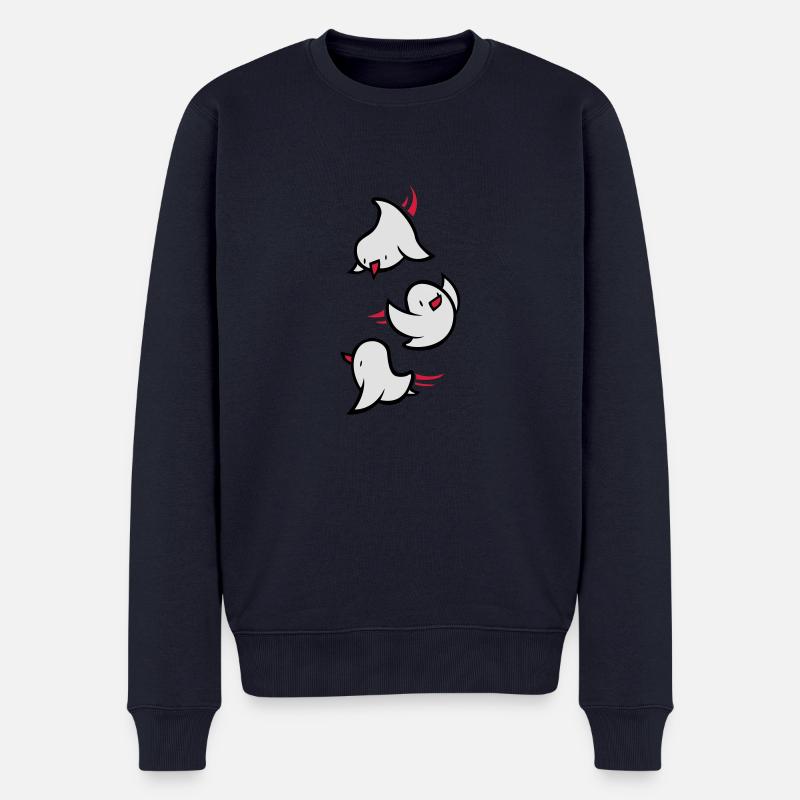 Vögel - Männer Premium Bio Pullover - Navy