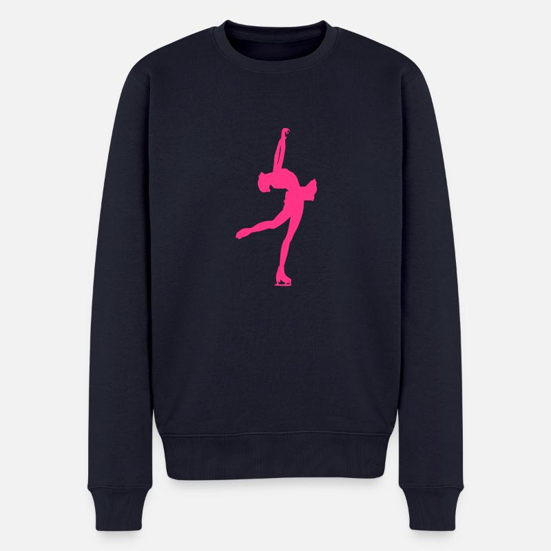 eiskunstlaeuferin - Männer Premium Bio Pullover - Navy
