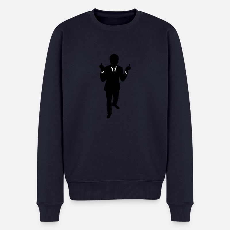 fuck you - Männer Premium Bio Pullover - Navy