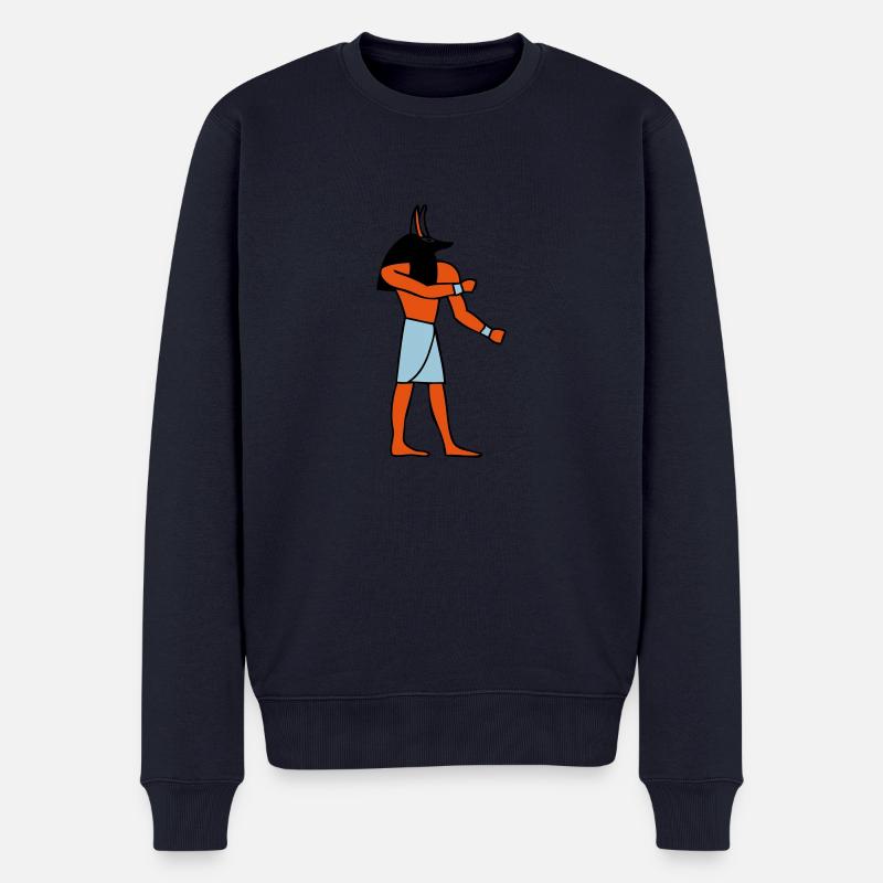 pharahon anubis - Männer Premium Bio Pullover - Navy