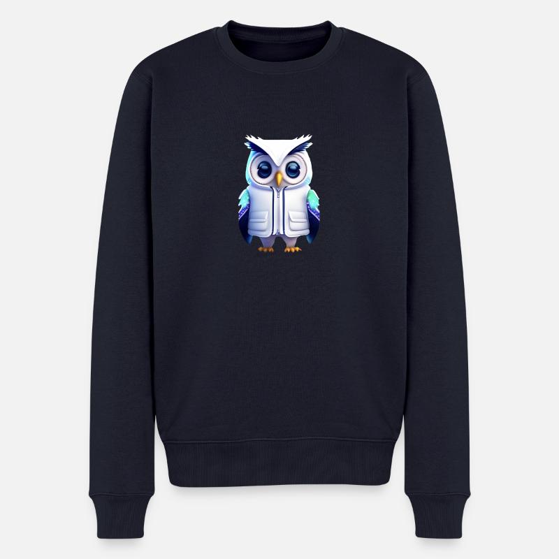 hibou - Pull Premium bio Homme - bleu marine