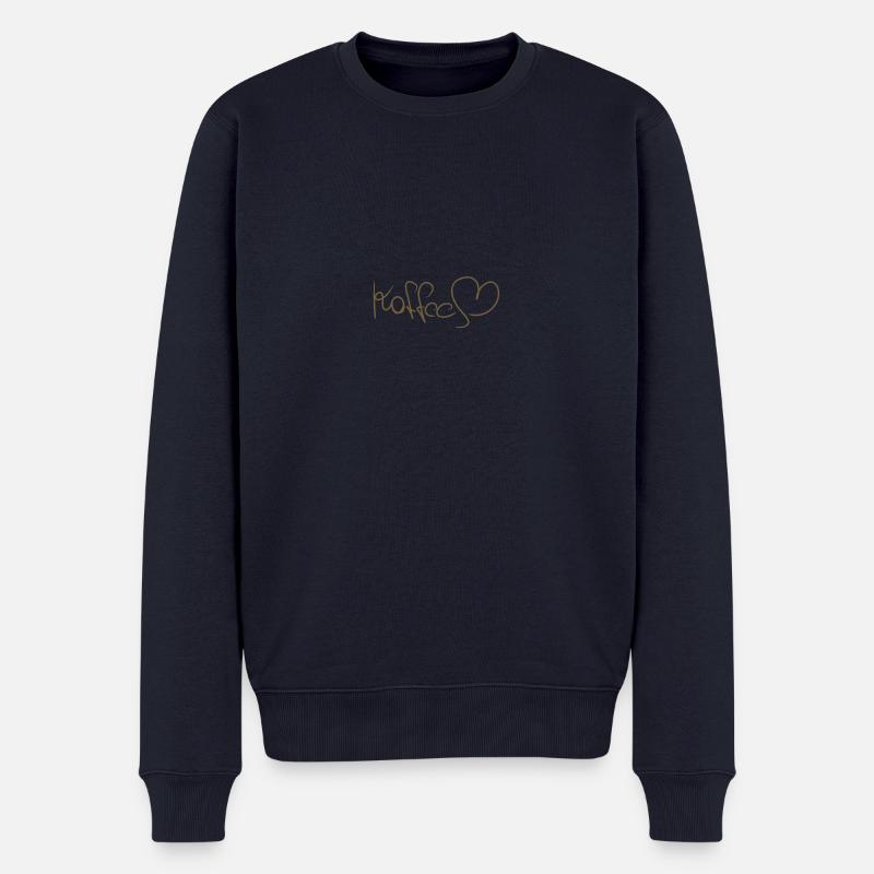 Kaffee - Männer Premium Bio Pullover - Navy