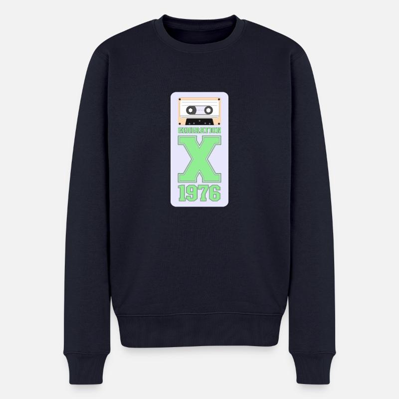 1976 Generation X Disco Fever - Männer Premium Bio Pullover - Navy