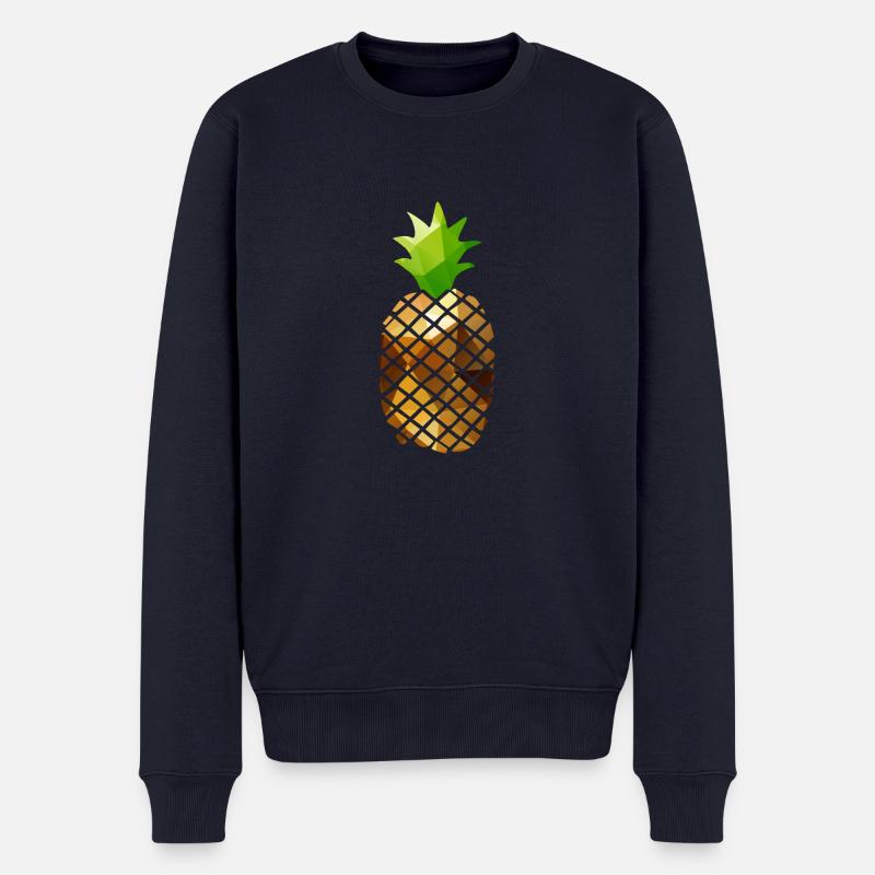 Pineapple (Low Poly) - Männer Premium Bio Pullover - Navy