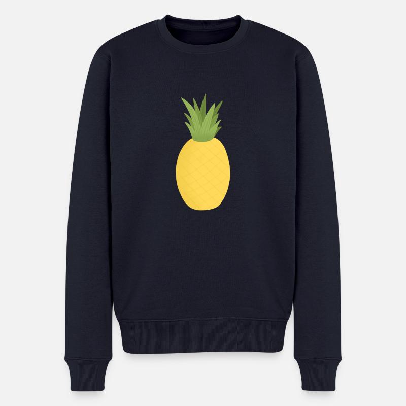 Ananas - Männer Premium Bio Pullover - Navy