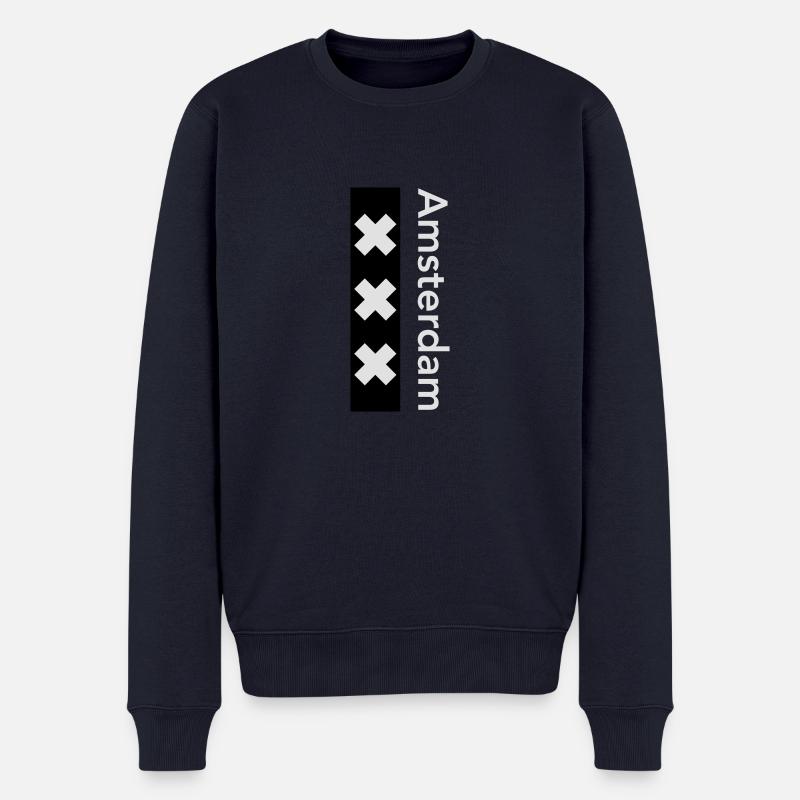 Amsterdam - Männer Premium Bio Pullover - Navy